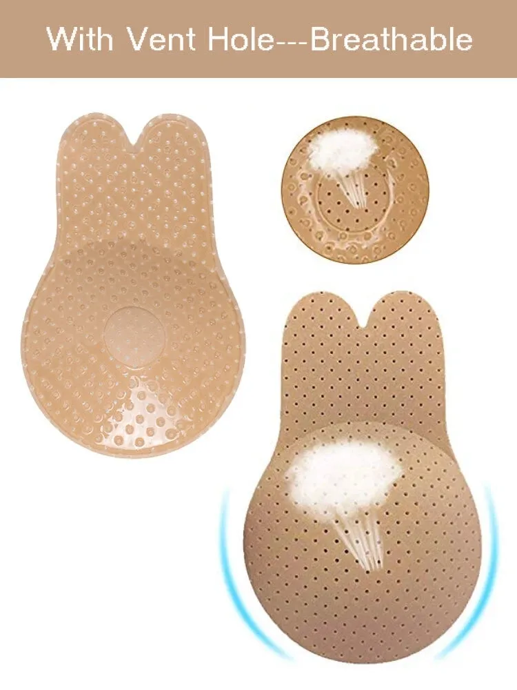 2-Pack Breathable Rabbit Lift Up Invisible Bras