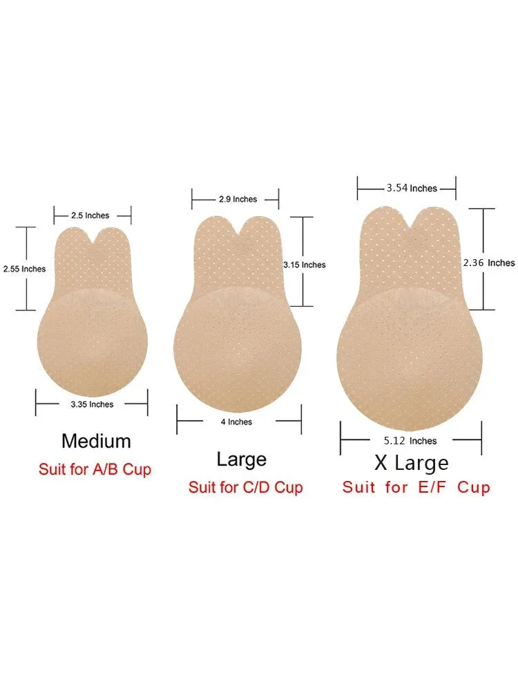 2-Pack Breathable Rabbit Lift Up Invisible Bras