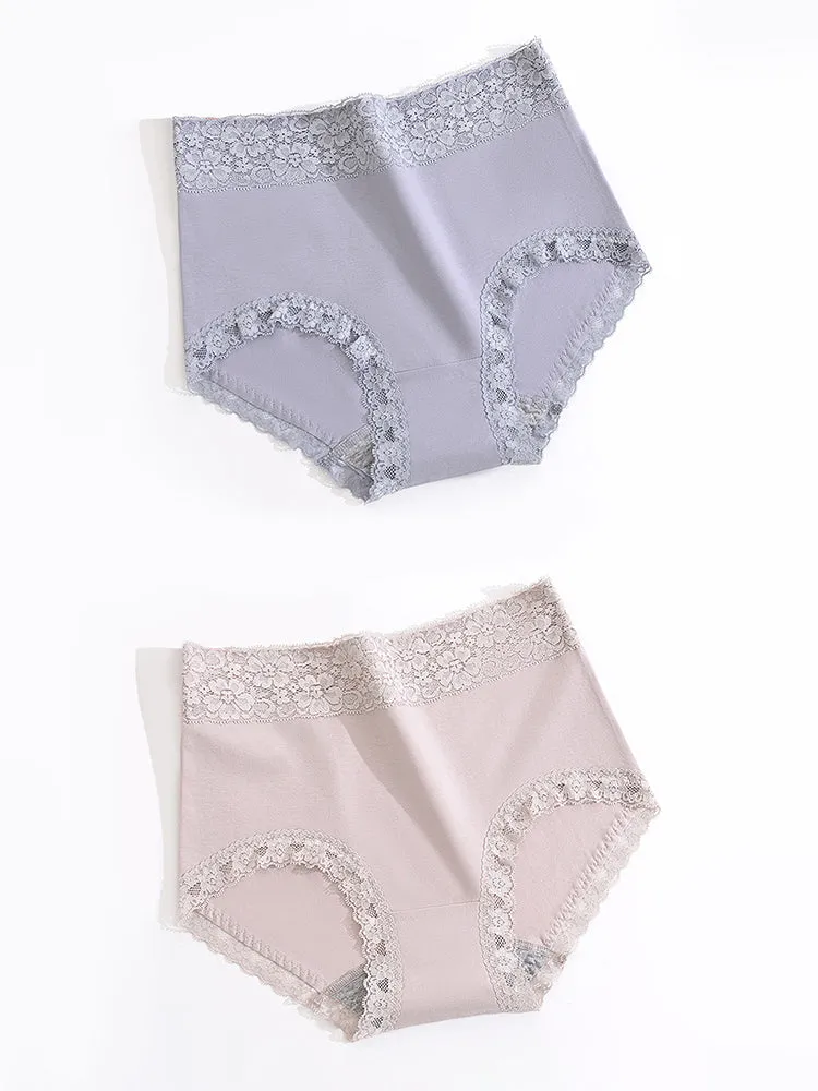 2-Pack Sexy Lace Cotton Breathable Panties