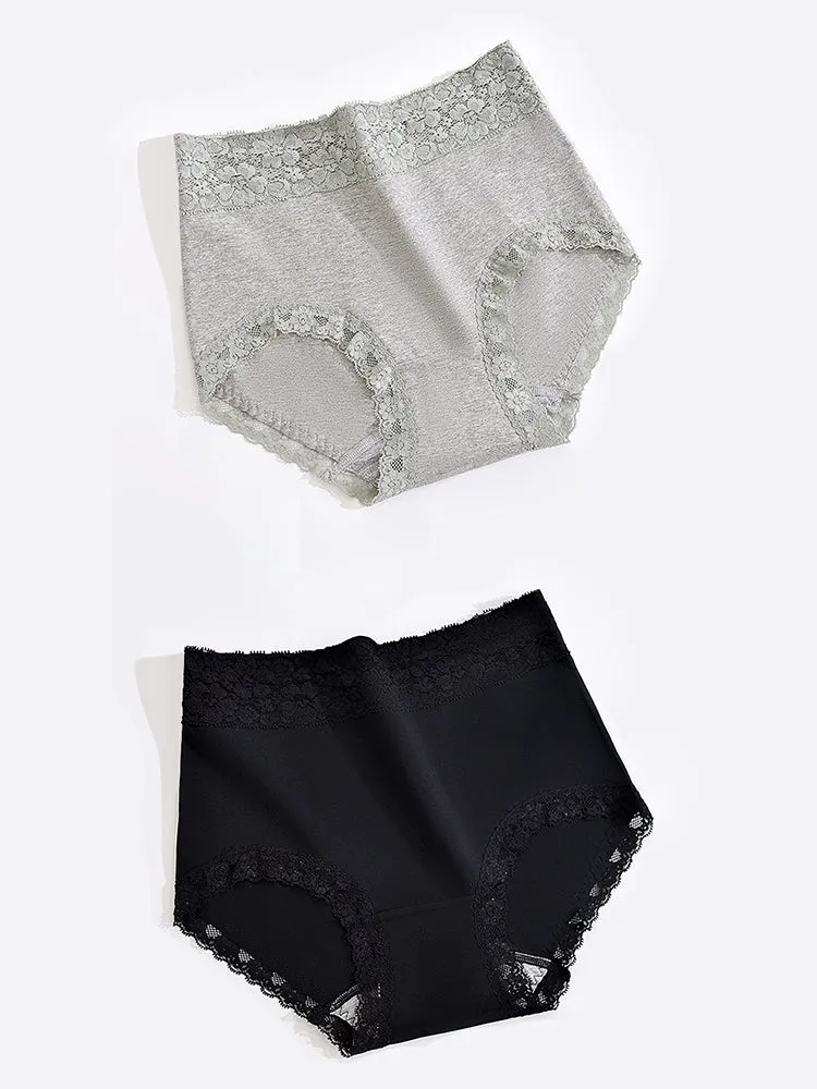 2-Pack Sexy Lace Cotton Breathable Panties