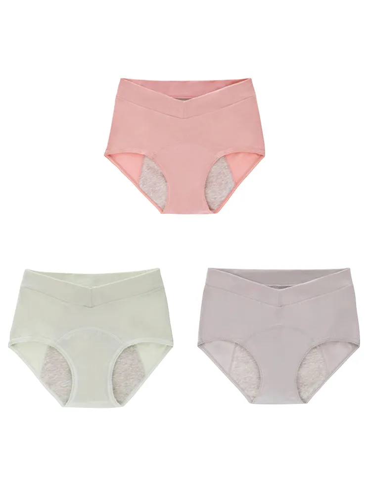 3-Pack Women's Cotton Leak-Proof Menstrual Panties