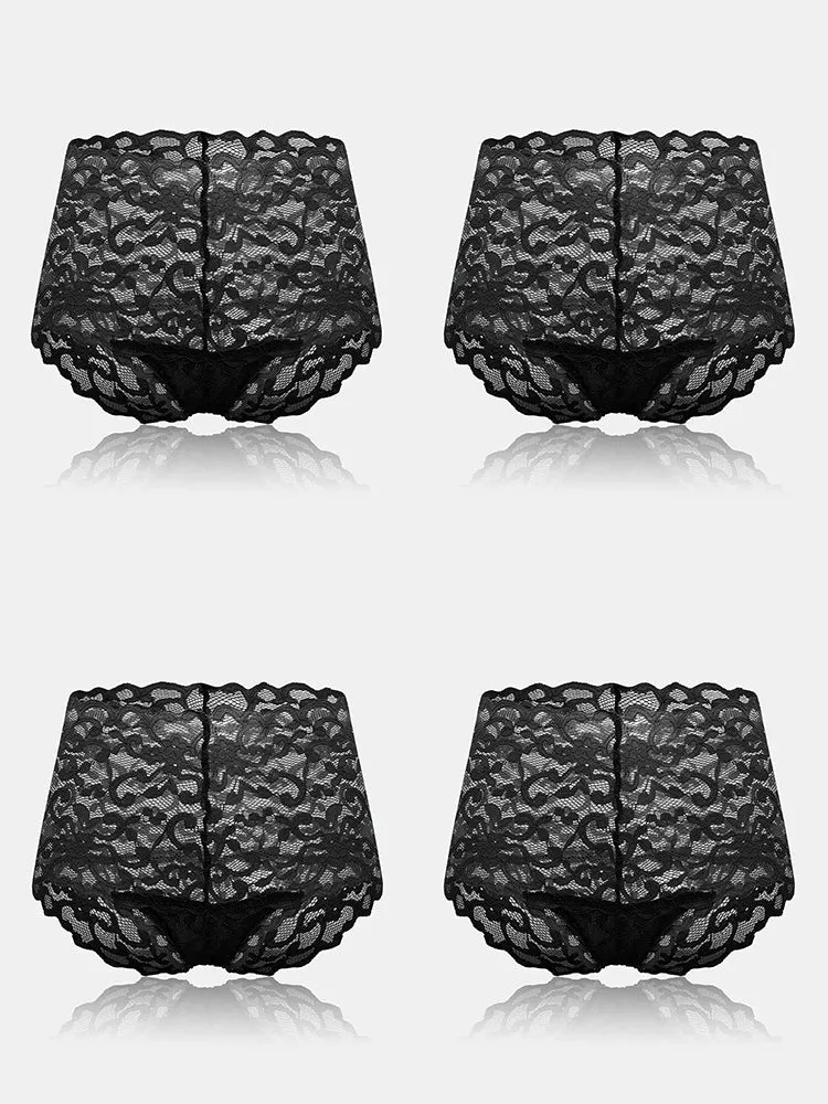 4-Pack Lace High-Waist Panties