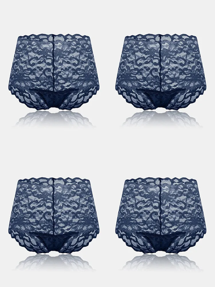 4-Pack Lace High-Waist Panties