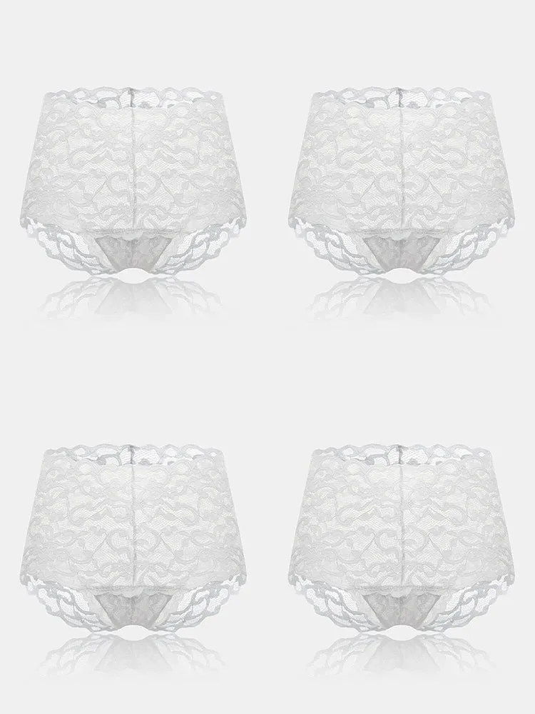 4-Pack Lace High-Waist Panties