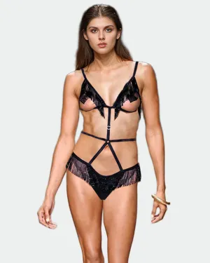 Beaded Fringe Outvert Bodysuit