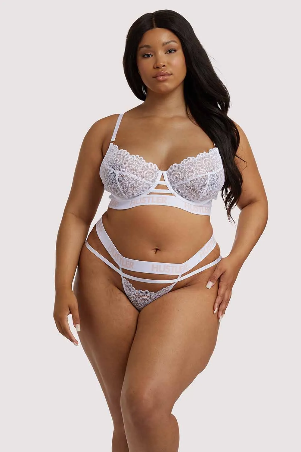Branded Lace Bra White
