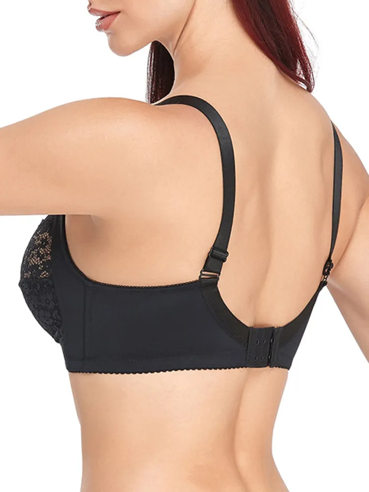 Breathable Floral Lace Cozy Wireless Bra