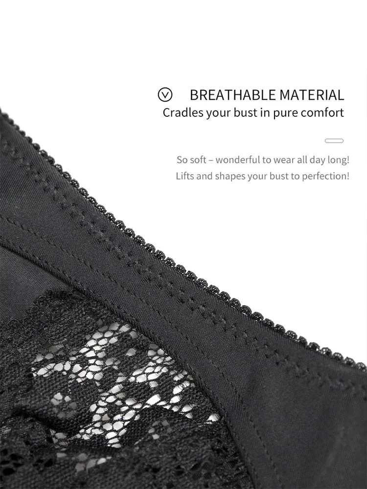 Breathable Floral Lace Cozy Wireless Bra