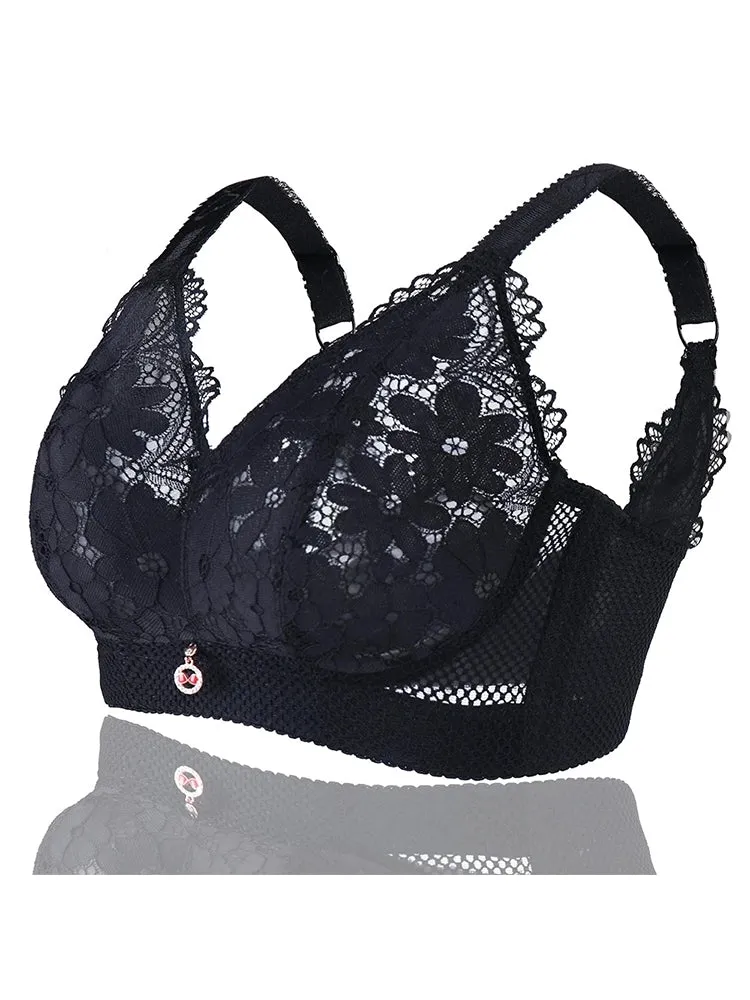 Breathable Floral Lace Ultra-thin Bra