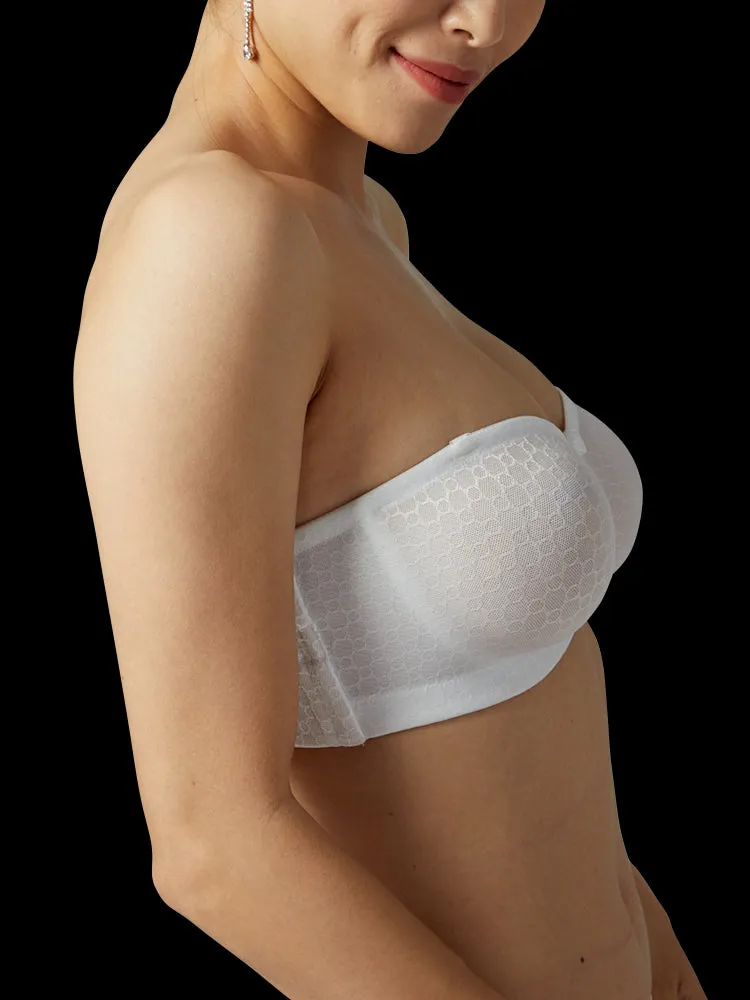 Breathable Lace Strapless Push Up Bras with Invisible Straps
