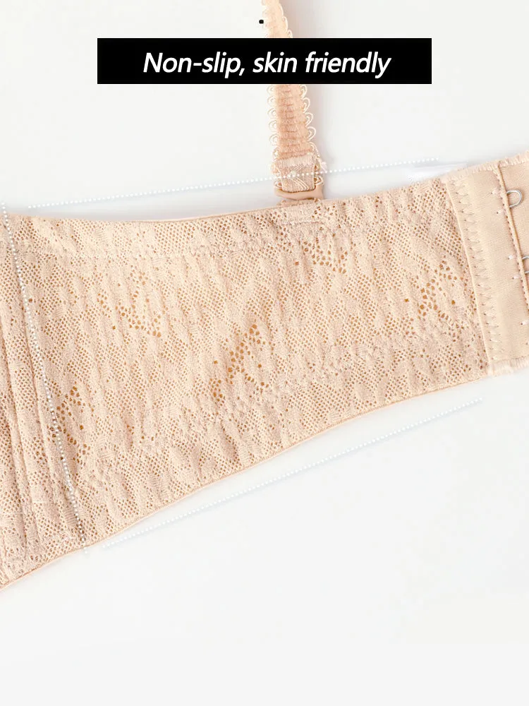 Breathable Lace Strapless Push Up Bras with Invisible Straps