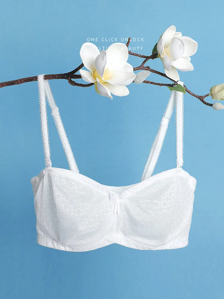 Breathable Lace Strapless Push Up Bras with Invisible Straps