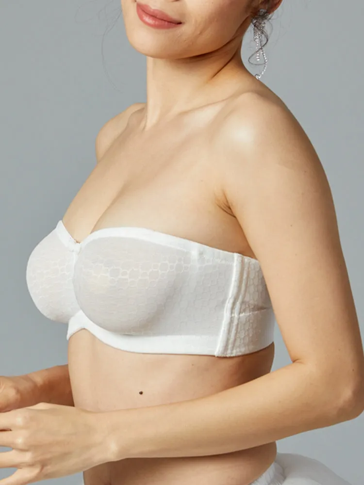 Breathable Lace Strapless Push Up Bras with Invisible Straps