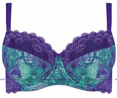 Camila Peacock Print Padded Bra