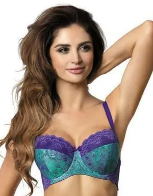 Camila Peacock Print Padded Bra