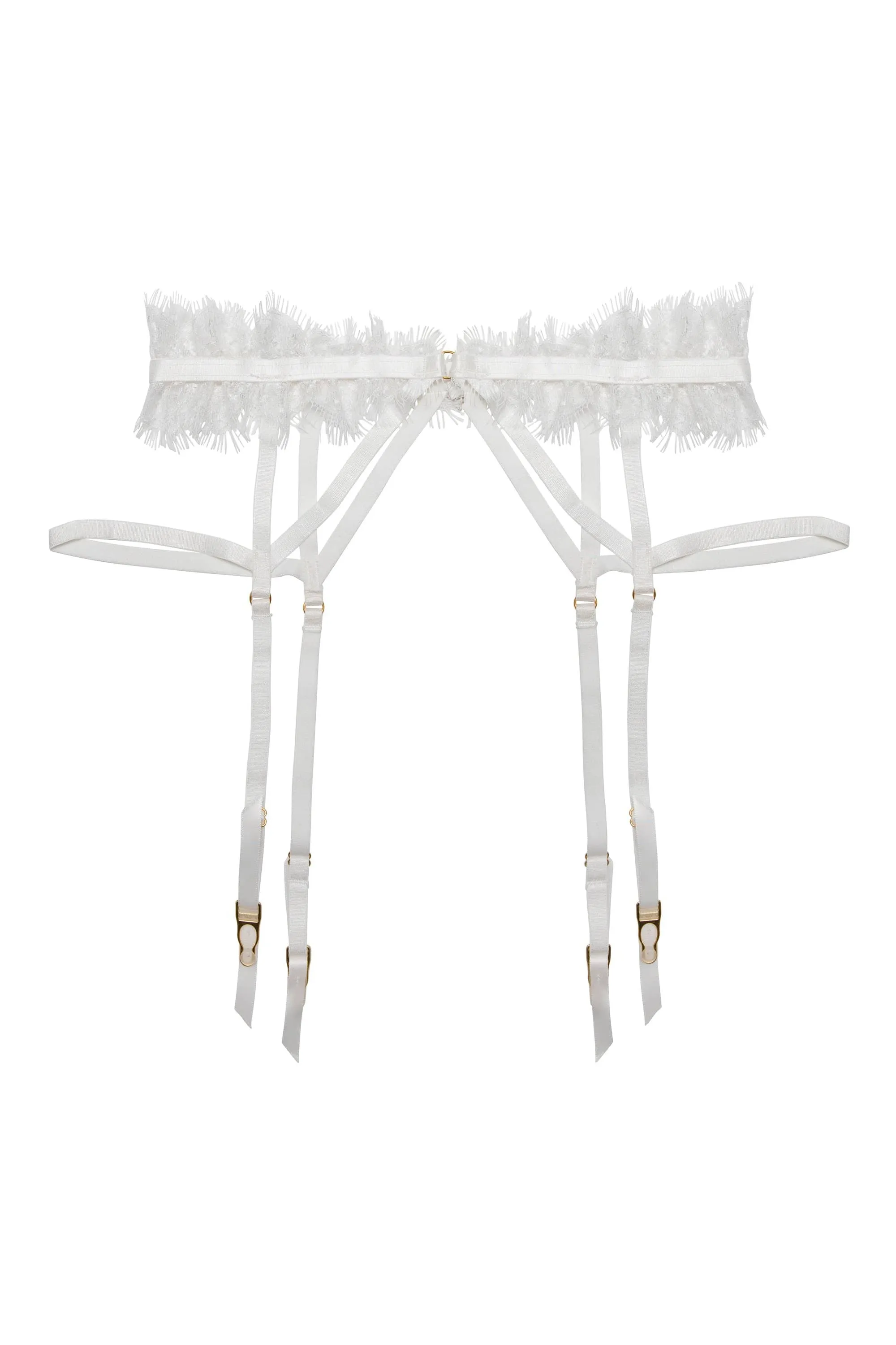 Chantal White Lace Suspender