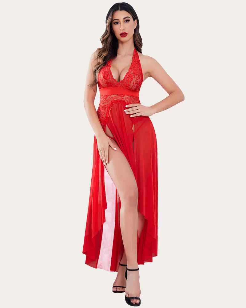 Christmas Mosaic Lace Mesh Dress