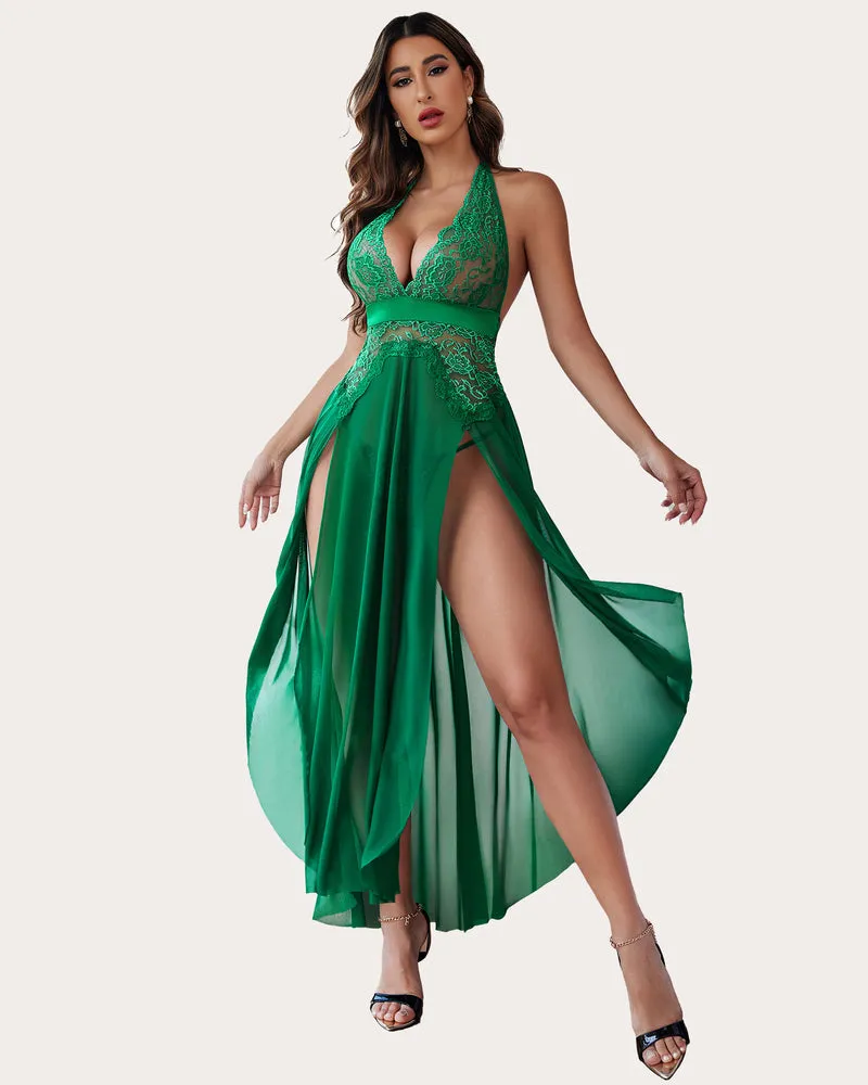 Christmas Mosaic Lace Mesh Dress