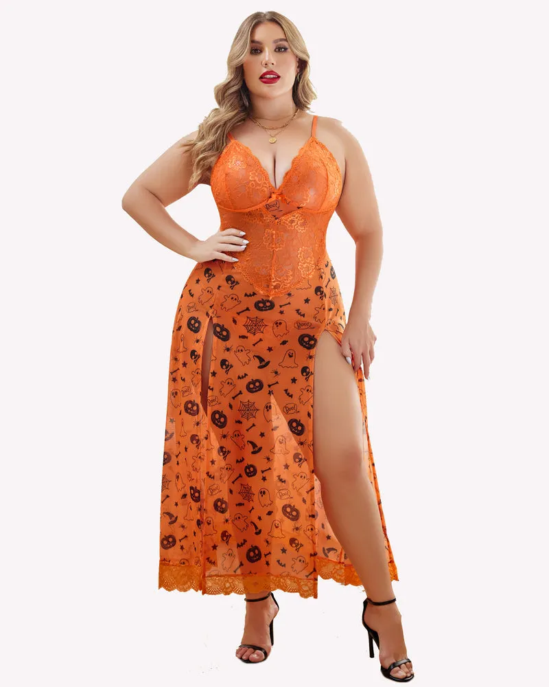 Christmas Plus Size Side Slits Dresses