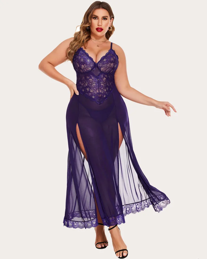 Christmas Plus Size Side Slits Dresses