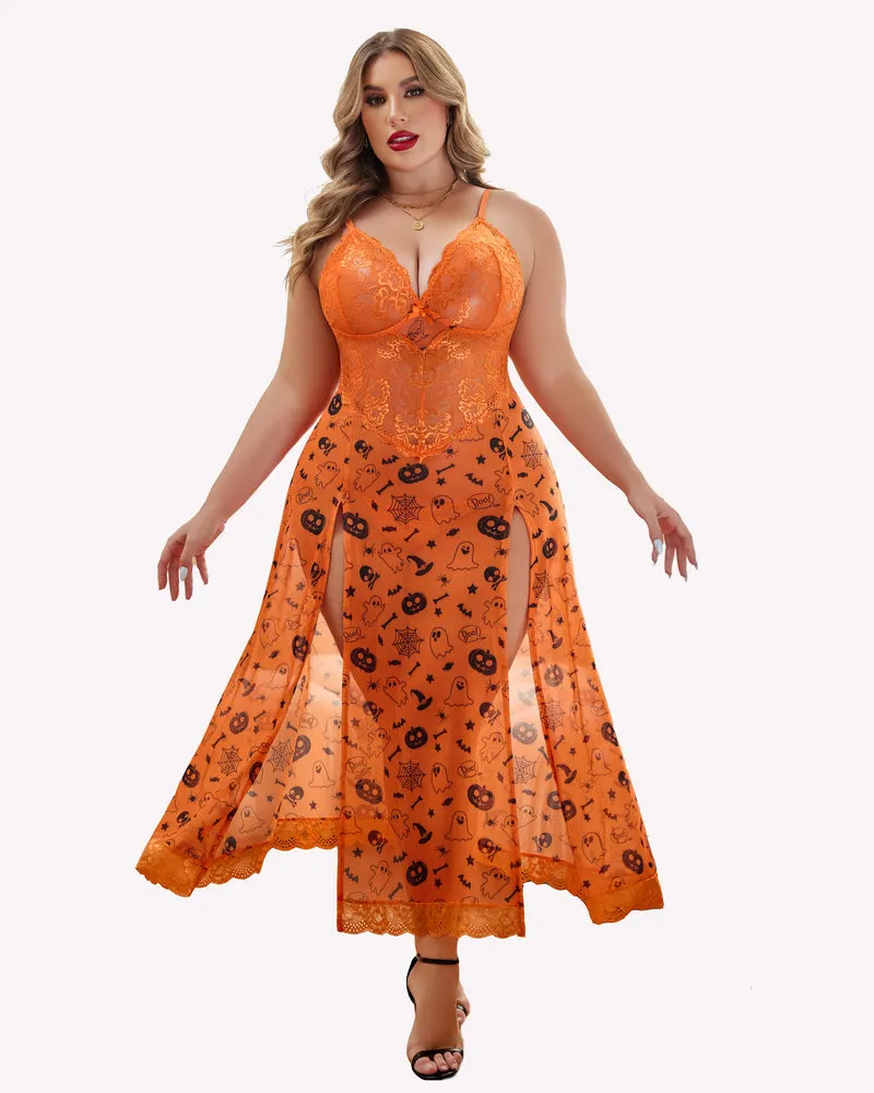 Christmas Plus Size Side Slits Dresses