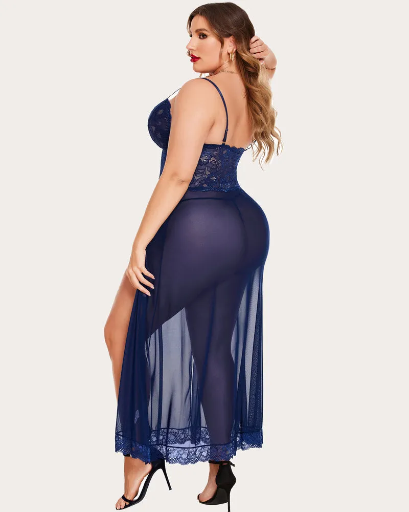 Christmas Plus Size Side Slits Dresses