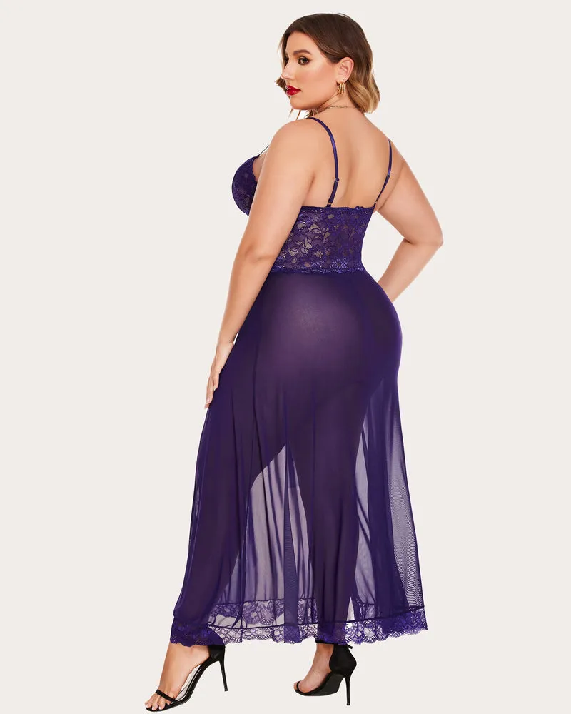Christmas Plus Size Side Slits Dresses
