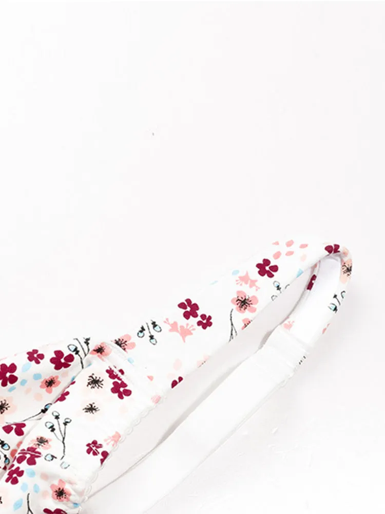 Comfort Cotton Floral Minimizer Underwire Bra