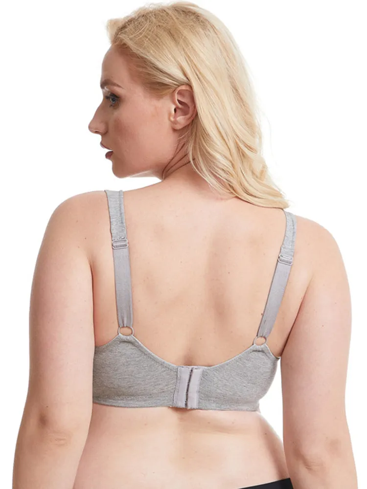 Comfort Cotton Floral Minimizer Underwire Bra