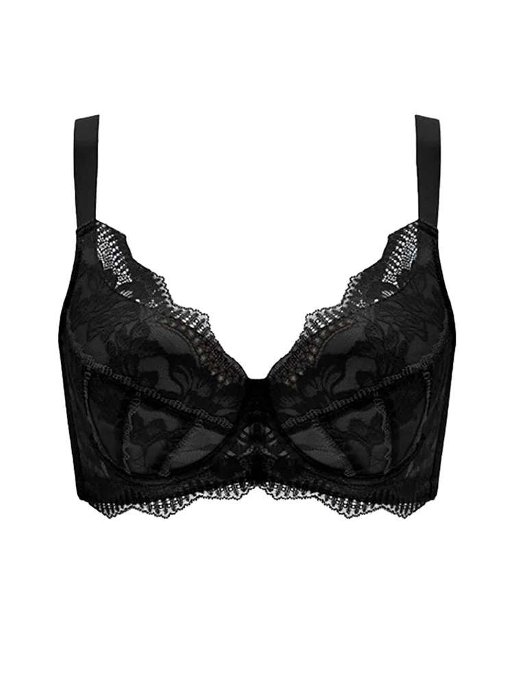 Cotton Push-Up Minimizer Bras with Adjustable Support