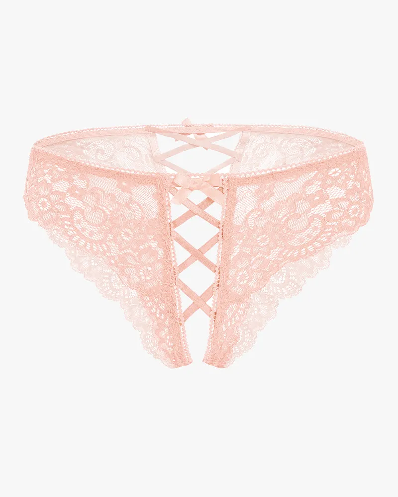 Criss Cross Lace Hipster Panty