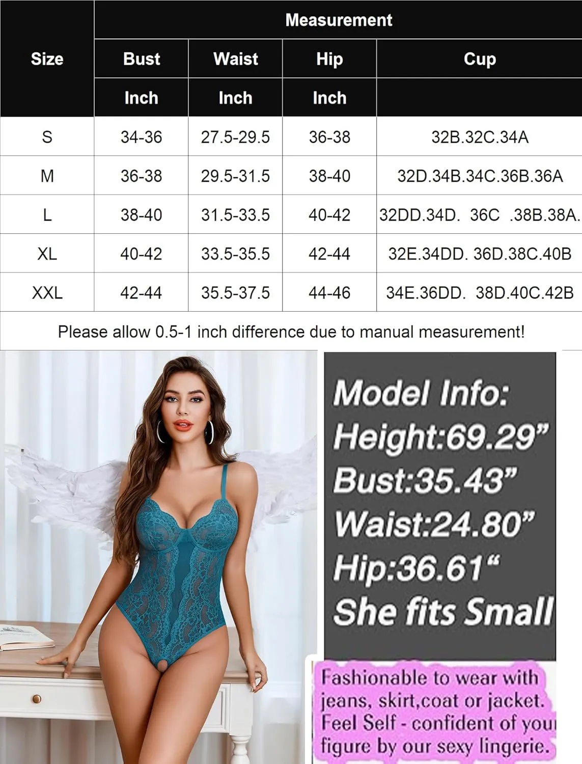 Deep V Cut Out One Piece lingerie