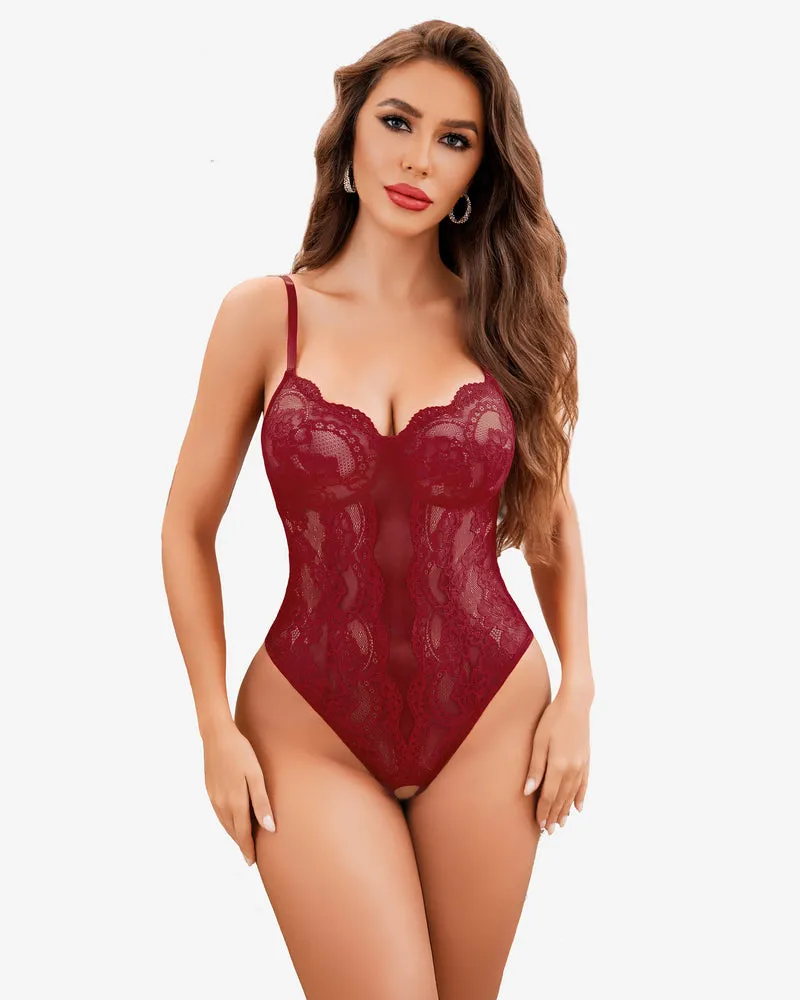 Deep V Cut Out One Piece lingerie