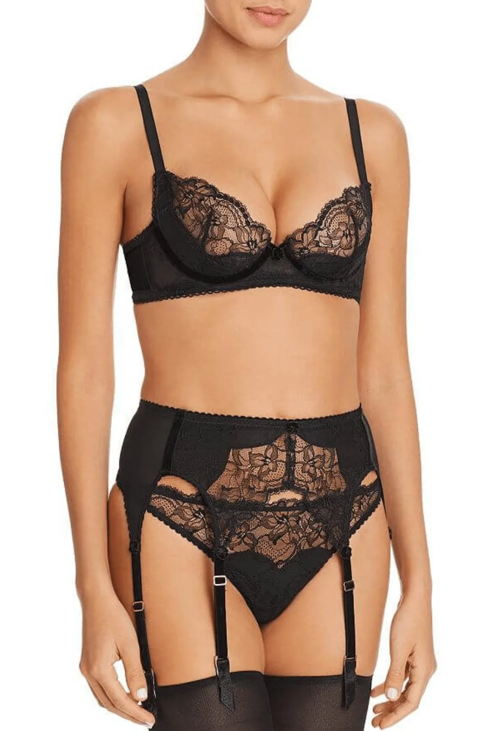 Dita Von Teese Tryst Leavers Lace Sheer Bikini Panty Black