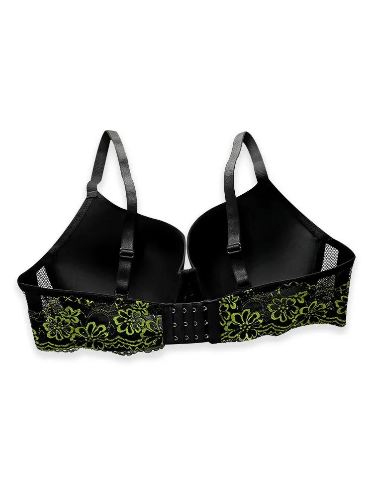 Elegant Lace Push-Up Lace Bra with Underwire Support