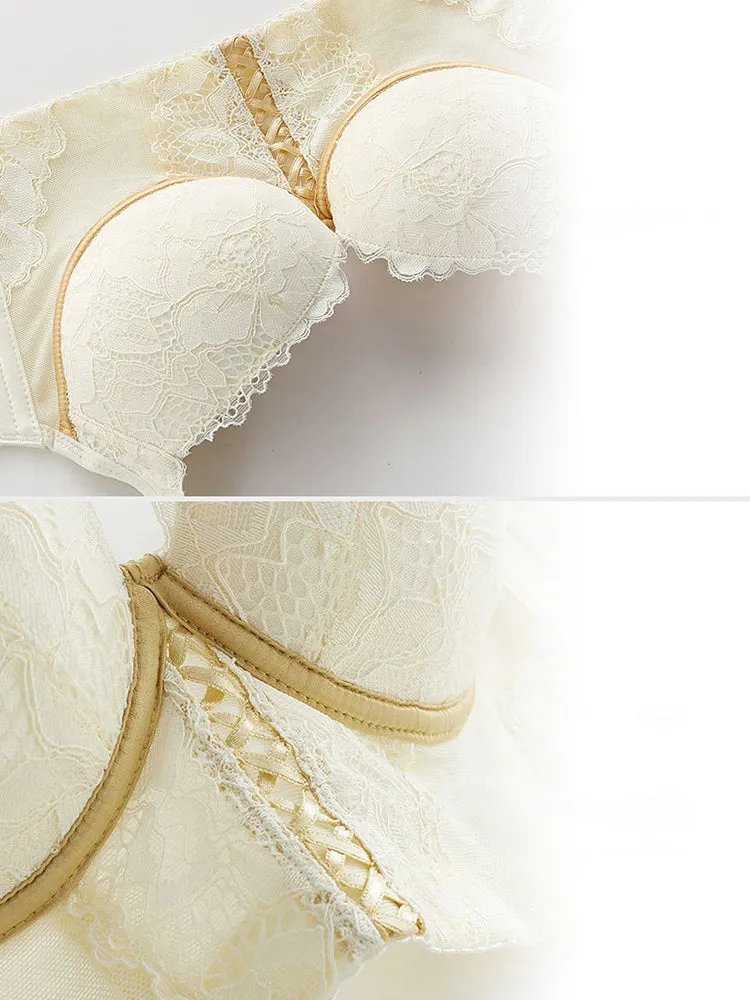 Elegant Lace Side Support Underwire Beauty Bra