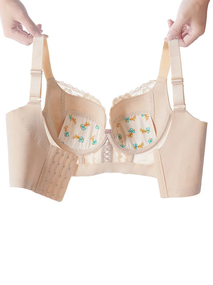Elegant Lace Side Support Underwire Beauty Bra