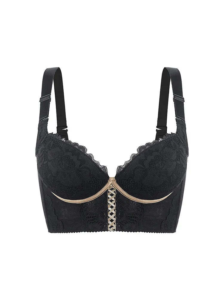 Elegant Lace Side Support Underwire Beauty Bra
