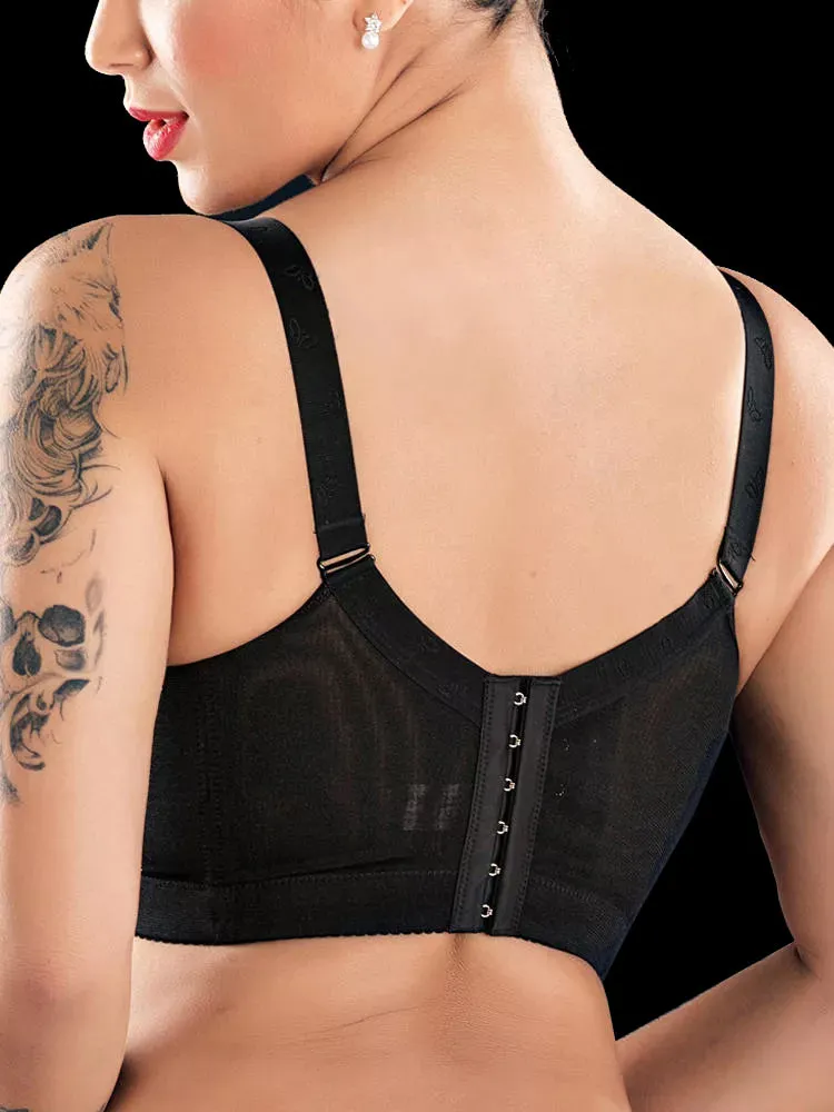 Embroidery Adjustable Longline Bra