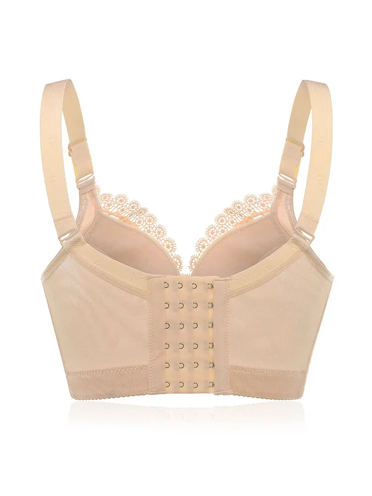 Embroidery Adjustable Longline Bra