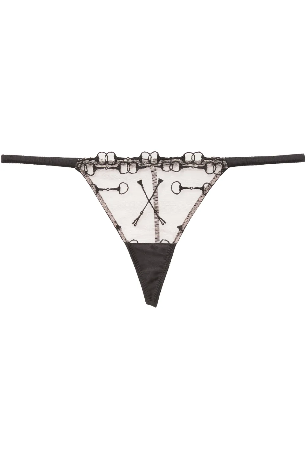 Equestrian Embroidery Mini Thong