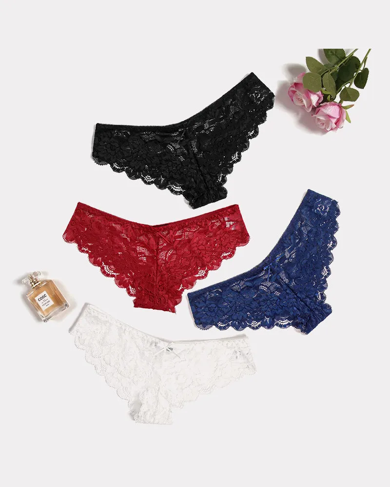 Floral Lace Panties Hipster