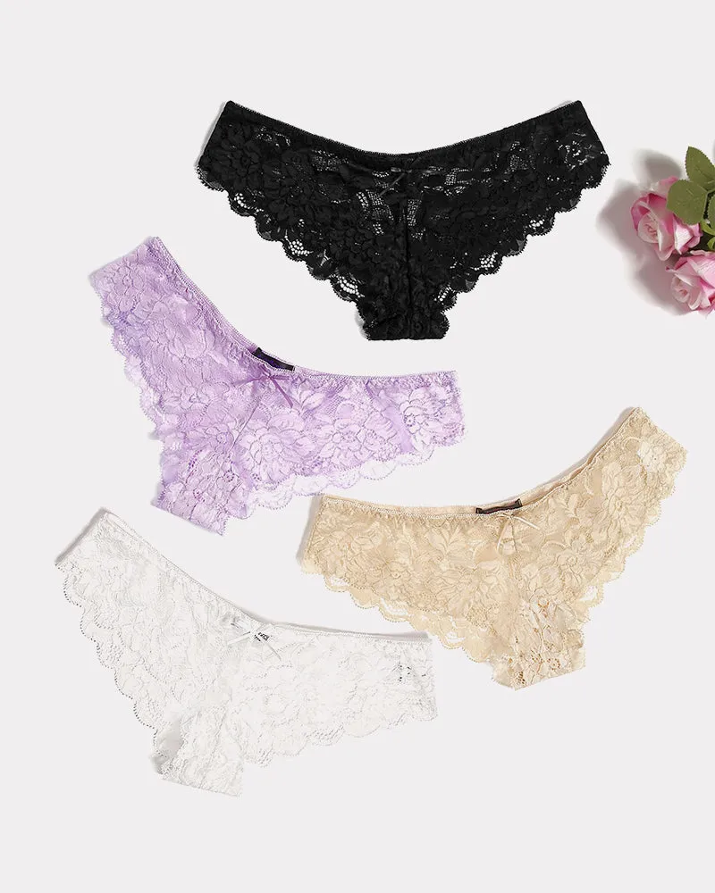 Floral Lace Panties Hipster