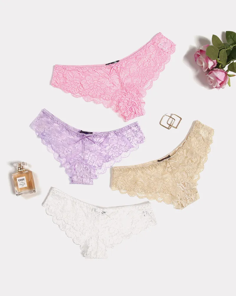 Floral Lace Panties Hipster