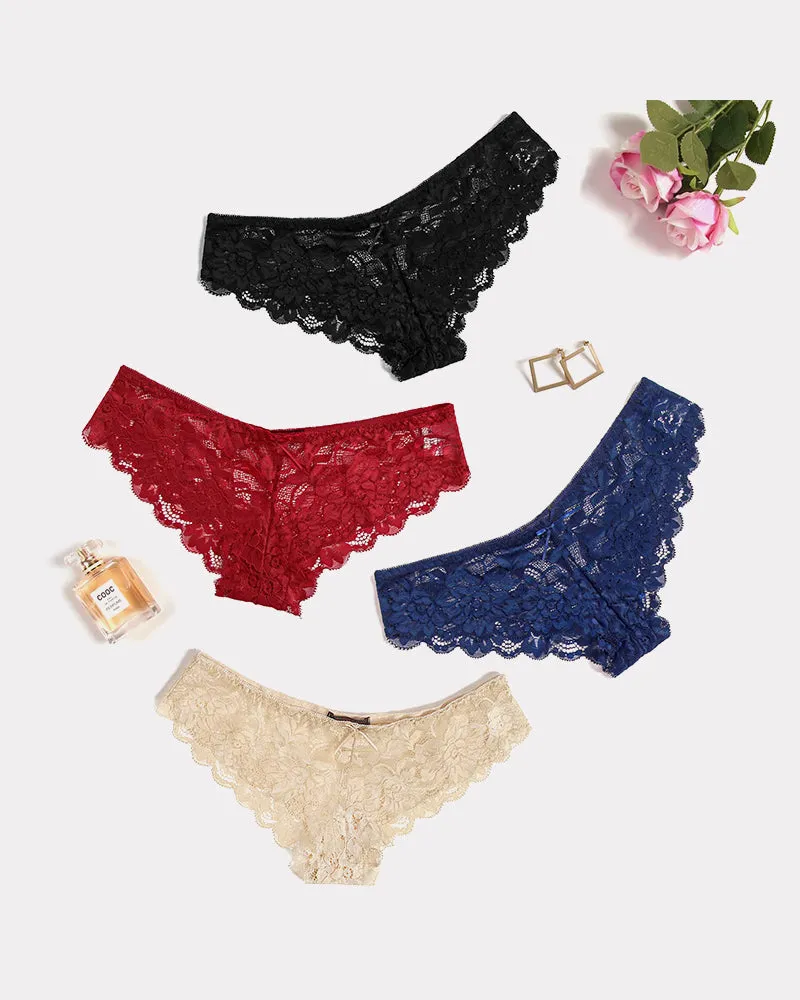 Floral Lace Panties Hipster
