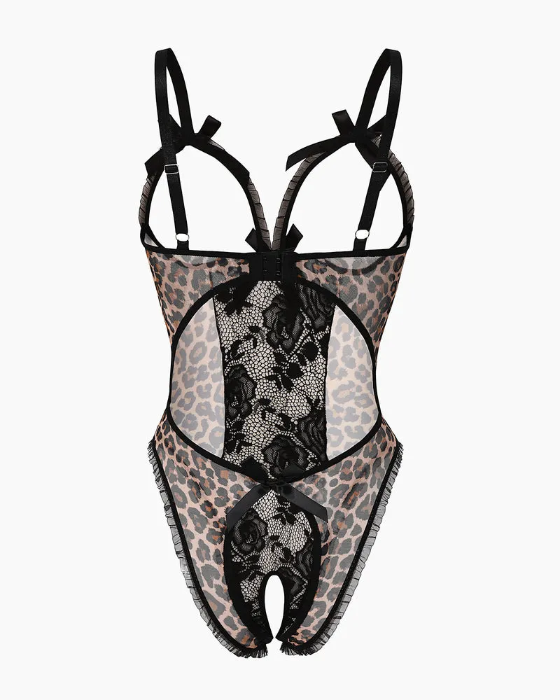 Floral Print Lace Mini Bodysuit