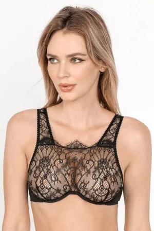 French Connection Black Lace Fashion Bra (B & C cup sizes)