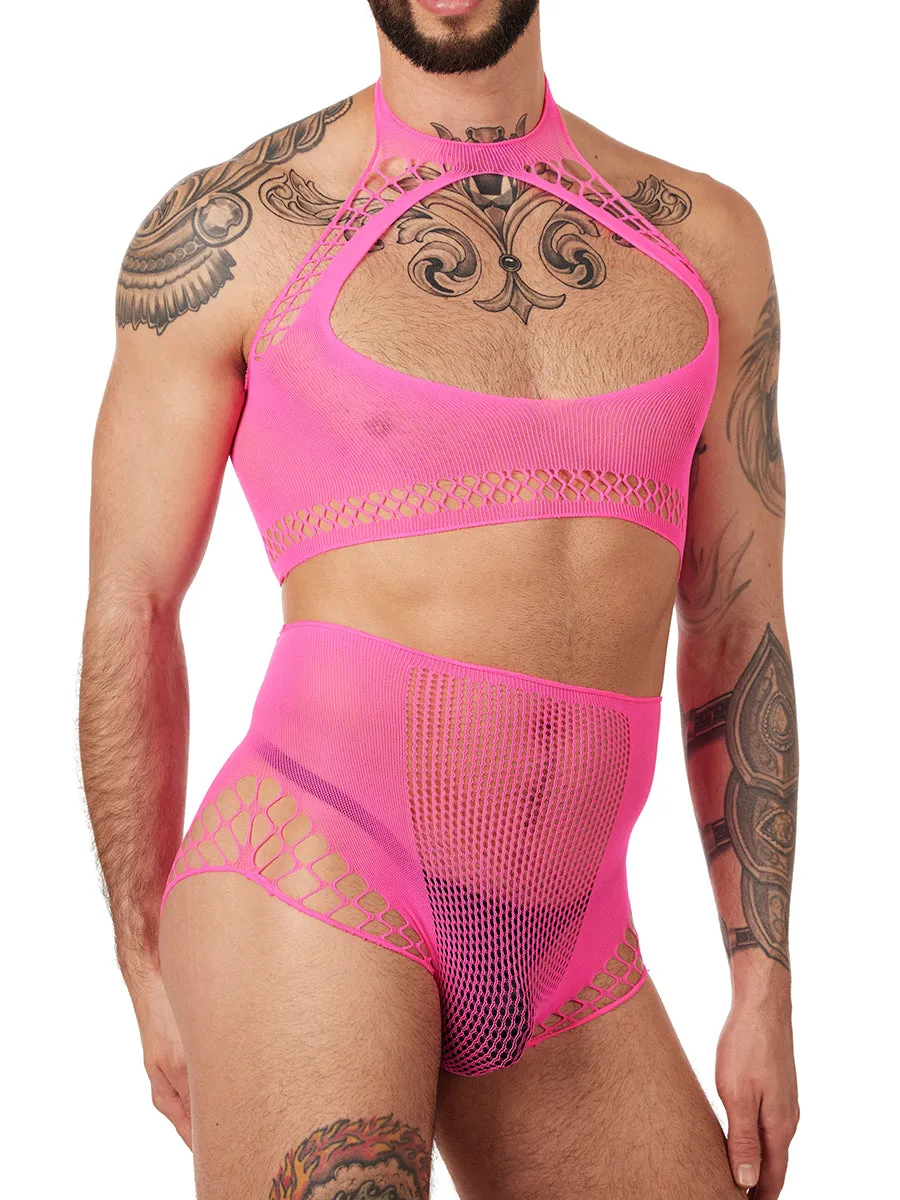 Halter Crop Top & High Waist Panty Set