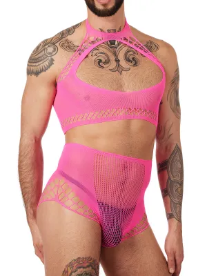 Halter Crop Top & High Waist Panty Set