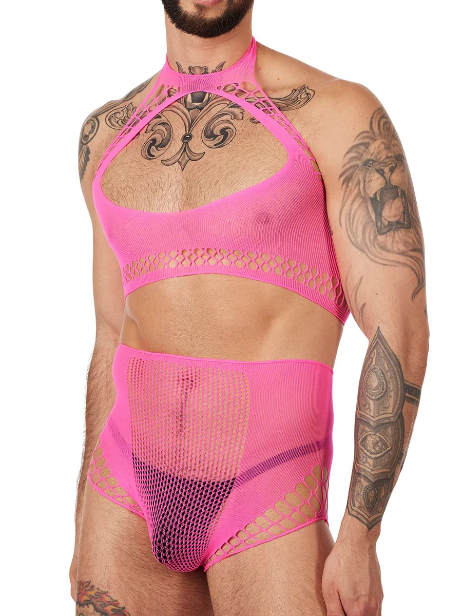 Halter Crop Top & High Waist Panty Set